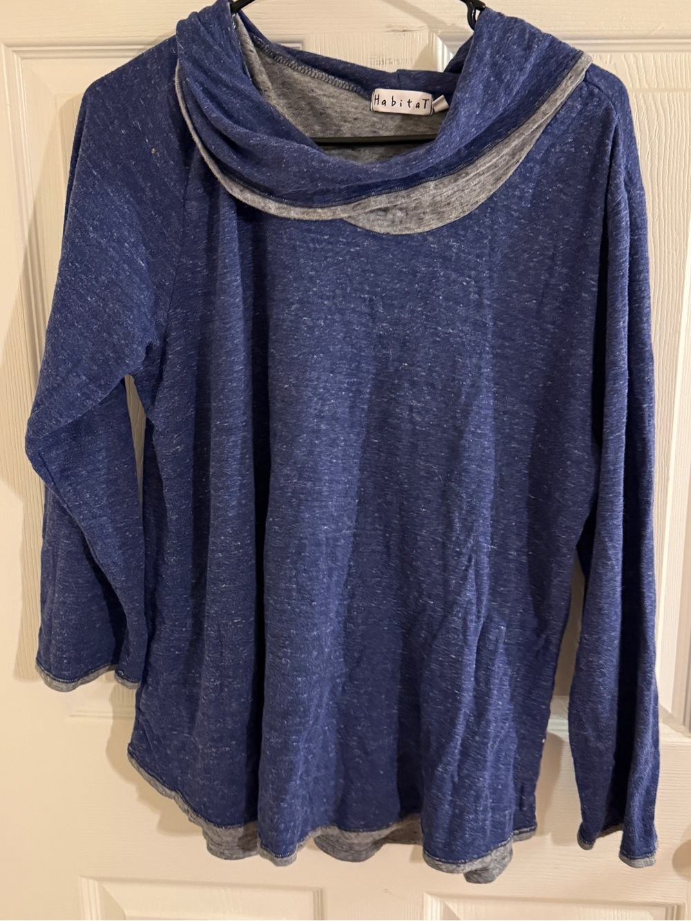 Habitat Blue Cowl Neck Top Size XL